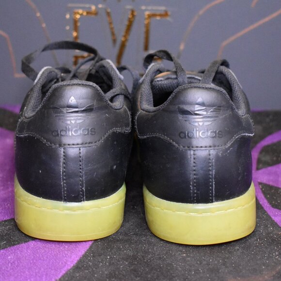 Adidas Black Electric Green Superstar CLR Basketball Shell Toe Shoes size 7 - Picture 4 of 7